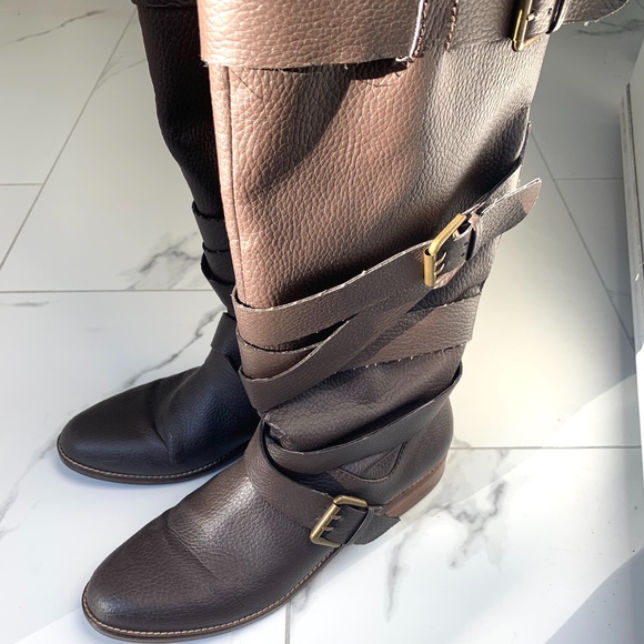 Colin Stuart | Knee High Boots with Fold-over Top - Picture 3 of 6